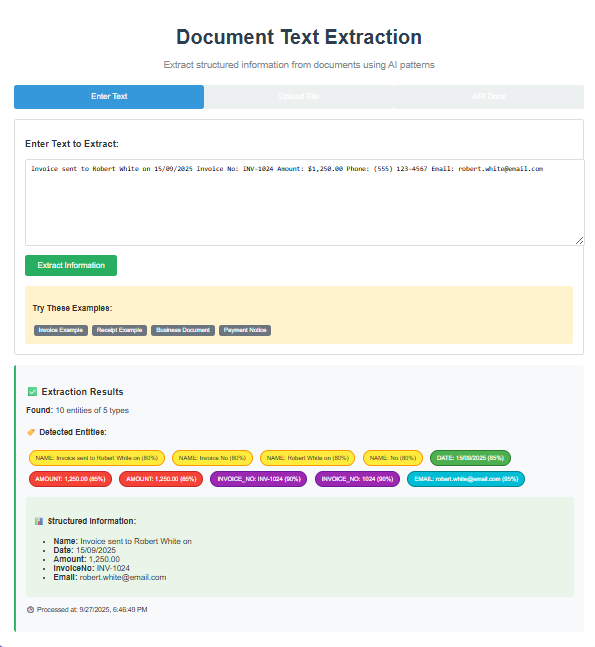 Document Text Extraction Web Interface